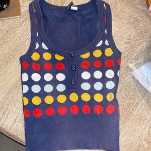 H&M DIVIDED TANL TOP Y2K